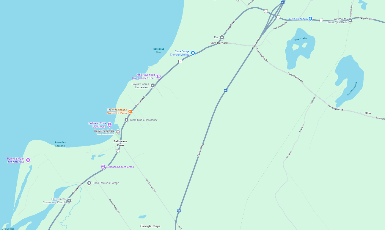 Map to Art’s Haven / Big Blue Gallery